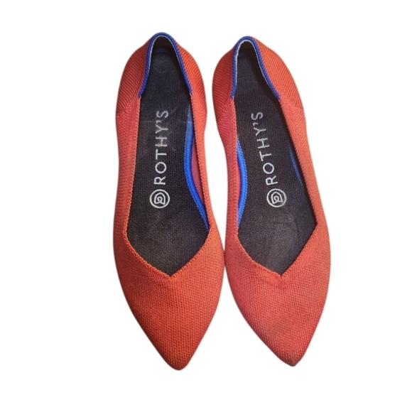 Rothy's The Point Flat Chili Red Women's Size 6.5 - Picture 1 of 7
